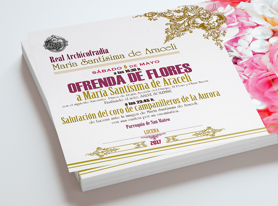 Cartel Ofrenda de Flores Araceli diev