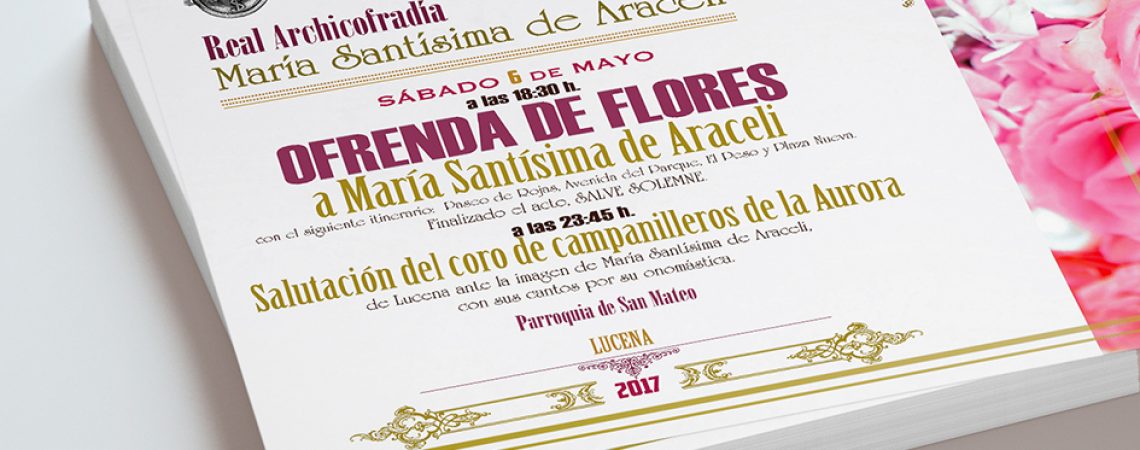 Cartel Ofrenda de Flores Araceli diev